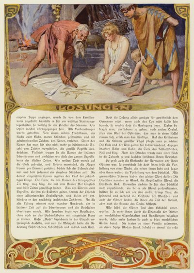 Lese runene (farge litho) av Carl Emil Doepler