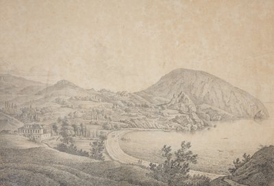 Utsikt over herregården til Armand Emmanuel du Plessis, duc de Richelieu i Gursuf, 1810-tallet av Carl Ferdinand von Kugelgen