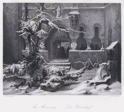 Klosteret (gravering) av Carl Friedrich (after) Lessing