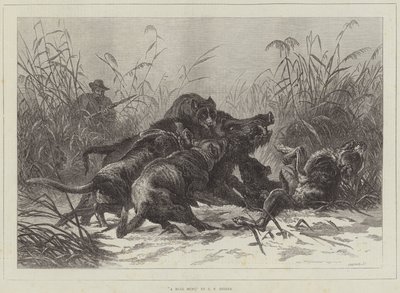 En villsvinjakt av Carl Friedrich Deiker