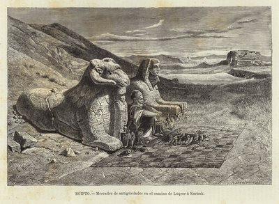 Antik kjøpmann på veien fra Luxor til Karnak av Carl Friedrich Heinrich Werner