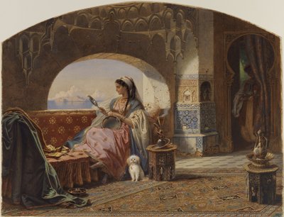 Skjønnhet med tamburin av Carl Friedrich Heinrich Werner