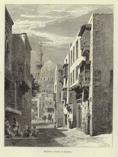 Egypt - Darb al-Ahmar i Kairo av Carl Friedrich Heinrich Werner