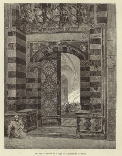 Egypt - Porten til Al-Azhar-moskeen av Carl Friedrich Heinrich Werner