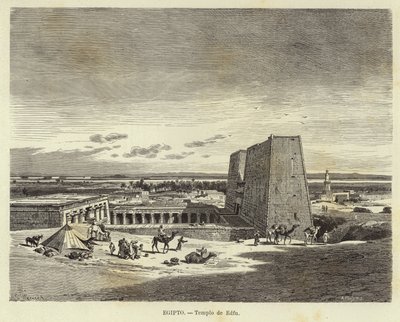 Egypt - Edfu-tempelet av Carl Friedrich Heinrich Werner