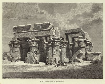 Egypt - Kom Ombo-tempelet av Carl Friedrich Heinrich Werner