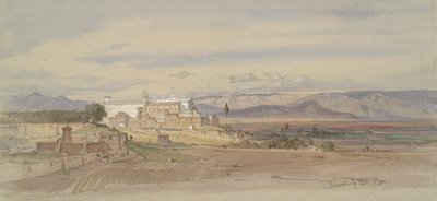 Romersk landskap med San Giovanni in Laterano av Carl Friedrich Heinrich Werner