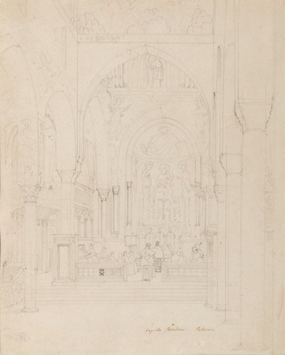 Sicilia: Palatinerkapellet, Palermo, ca. 1850 av Carl Friedrich Heinrich Werner