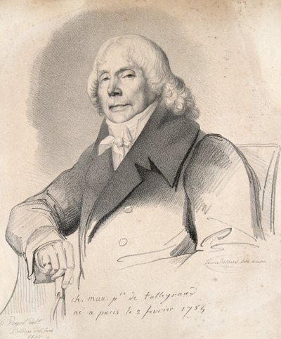 Charles Maurice Prince of Talleyrand, pub. 1834 av Carl Friedrich Otto Vogel