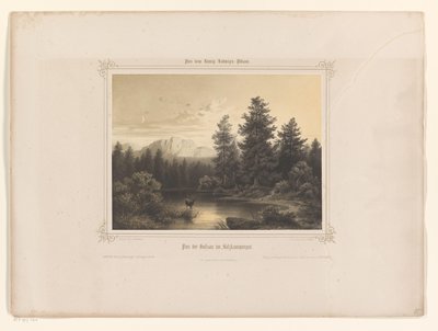 Utsikt over et vann i Salzkammergut Flus der Gossau im Salzkammergut (tittel på objekt) Album presentert for Louis I fra Bayern (serietittel) König-Ludwigs album (serietittel) av Carl Friedrich Würthle
