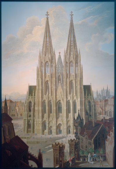 Vestfasaden til Kölnerdomen av Carl Georg Enslen