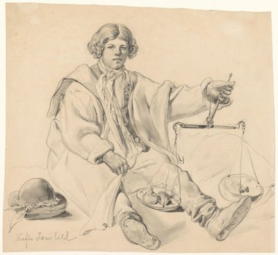 Sittende kroatisk løkselger av Carl Goebel