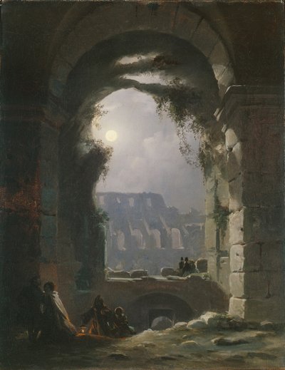 Colosseum om natten, tidlig på 1830-tallet av Carl Gustav Carus