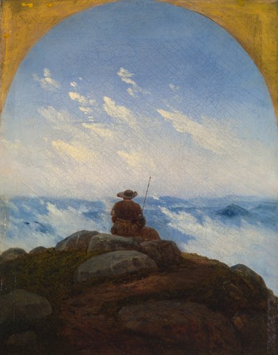 Vandrer på fjelltoppen av Carl Gustav Carus