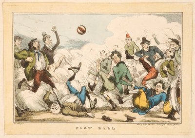 Fotball i Londons gater, 1820 av Carl H. Heath