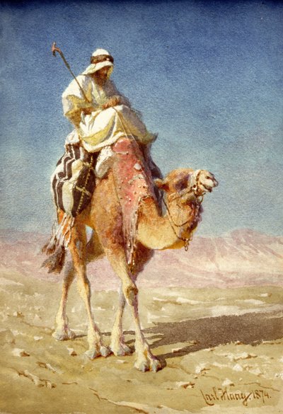 En bedaween på en kamelrygg, 1874 av Carl Haag