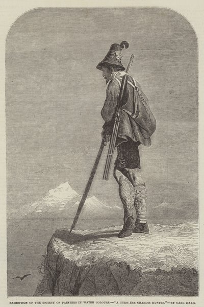 Utstilling av Society of Painters in Water Colours, A Tyrolese Chamois Hunter av Carl Haag