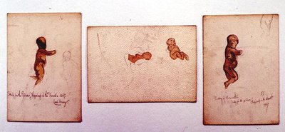 Studie av en baby for "Happiness in the Desert" av Carl Haag
