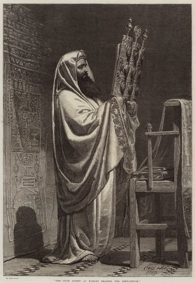 Ypperstepresten i Nablus leser Pentateuken av Carl Haag
