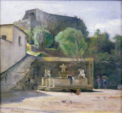 Ved fontenen, Italia av Carl Holsoe