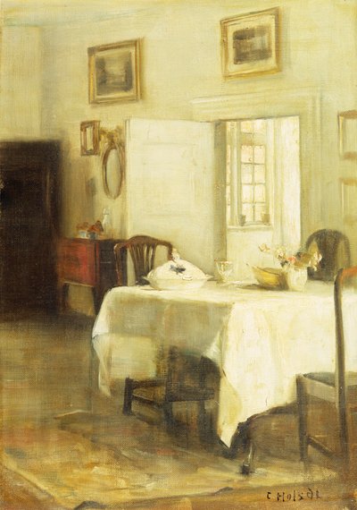 The Dining Room (olje på lerret) av Carl Holsoe