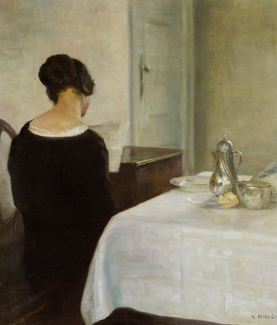 The Letter (olje på lerret) av Carl Holsoe
