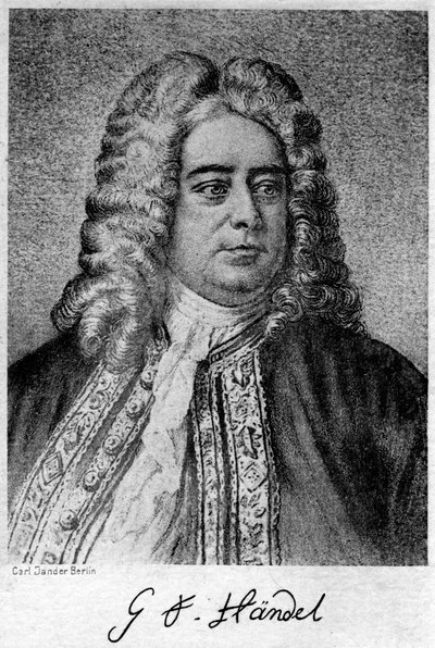 George Frideric Handel 1685-1759, tyskfødt britisk komponist, 1900-tallet. av Carl Jander