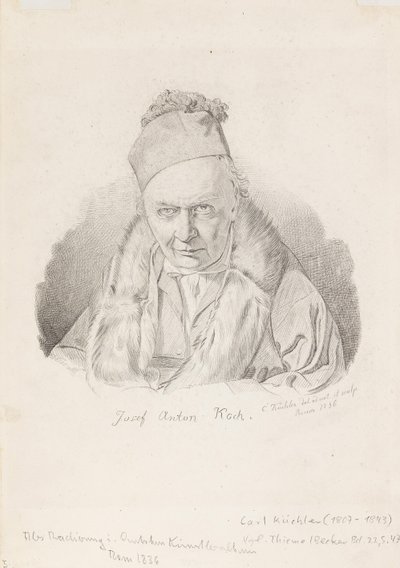 Portrett av maleren Joseph Anton Koch 1768-1839, 1836. av Carl Küchler