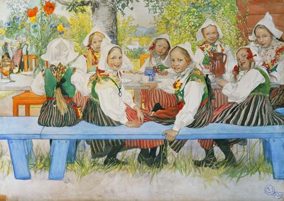 Kerstis bursdag, 1909 av Carl Larsson
