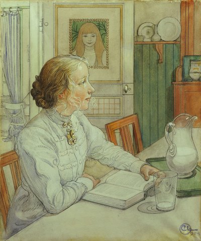 Min eldste datter, 1904 av Carl Larsson