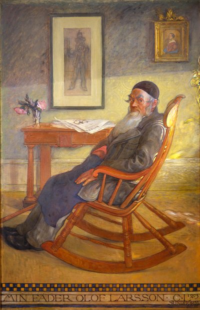 Portrett av kunstnerens far av Carl Larsson
