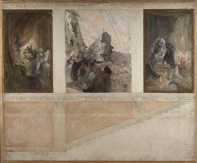 Andre forslag til dekorasjon av veggene i den nedre salen i NM av Carl Larsson