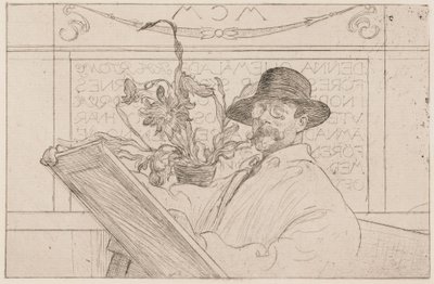 Selvportrett av Carl Larsson
