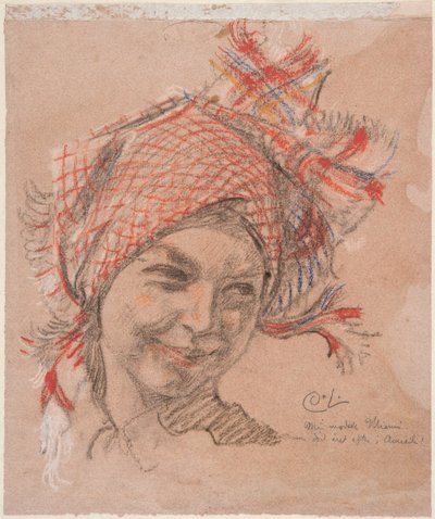 Hodestudie av Carl Larsson