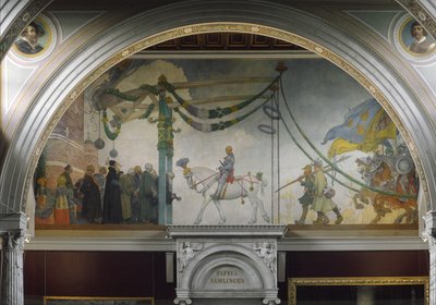 Inntoget av kong Gustav Vasa av Sverige i Stockholm i 1523, 1908 av Carl Larsson