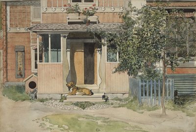The Verandah, fra A Home-serien, ca. 1895 (wc på papir) av Carl Larsson