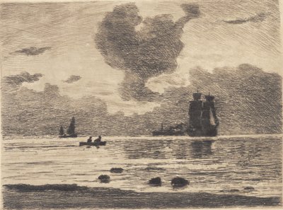 Kveld på sjøen av Carl Locher