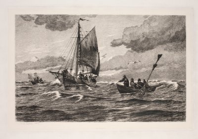 Fiskere til sjøs av Carl Locher