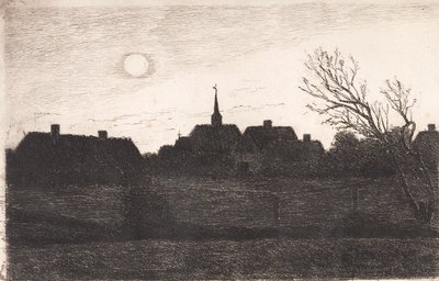 Hornbæk kirke, sommerkveld av Carl Locher