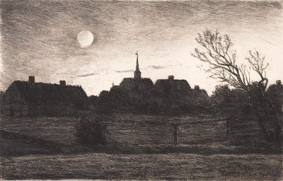 Hornbæk kirke, sommerkveld av Carl Locher