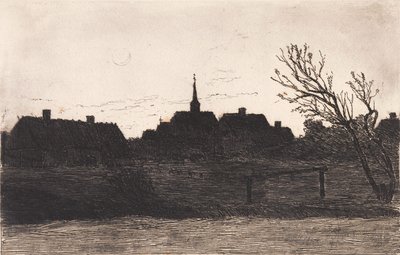 Hornbæk kirke, sommerkveld av Carl Locher