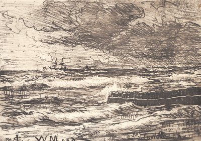 Storm ved Tisvilde av Carl Locher