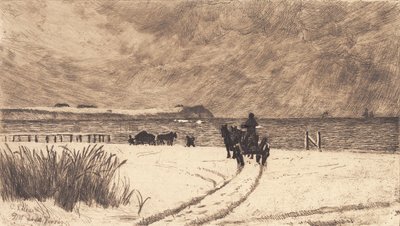 Vinterdag på Hornbæk av Carl Locher