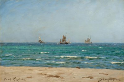 C. Locher, seilbåter i Skagen av Carl Ludvig Locher