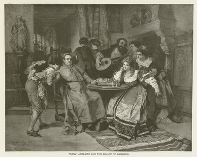 Franz Adelaide og biskopen av Bamberg av Carl Ludwig Friedrich Becker