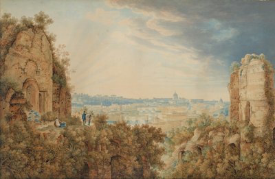 En utsikt over Roma fra Palatinen, 1813-17. av Carl Ludwig Frommel