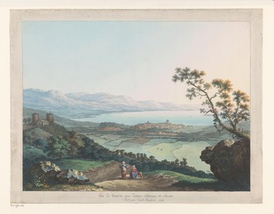 Utsikt over Genève Utsikt over Genève tatt fra Saconex i Savoie (tittel på objekt) av Carl Ludwig Hackert