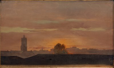 Darmstadt, utsikt fra slottsstudioet av Carl Ludwig Seeger