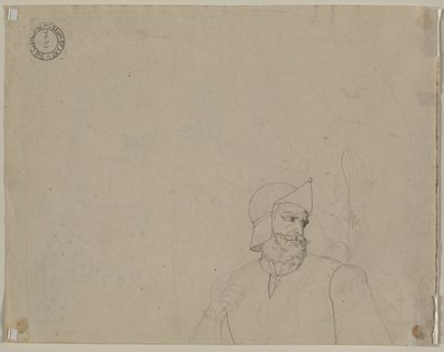Soldat i et landskap (verso) av Carl Ludwig Tischbein