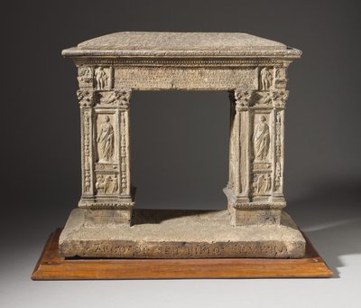 Modell av Arch of the Argentarii, ca. 1792-95 (kork, tonet stukk og sand) av Carl May